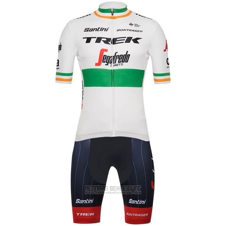 2018 Fahrradbekleidung Trek Segafredo Champion Irland Trikot Kurzarm und Tragerhose